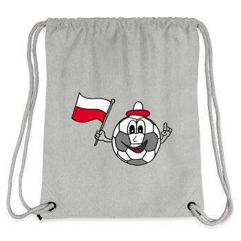 Fußball Polen, EM, soccer, championship, Fahne - Stanley/Stella recycelter Gym Bag - Grau meliert - Hinten