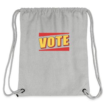 Votes Campagne électorale Appel aux élections - Sac à cordon recyclé Stanley/Stella - gris chiné - Dos