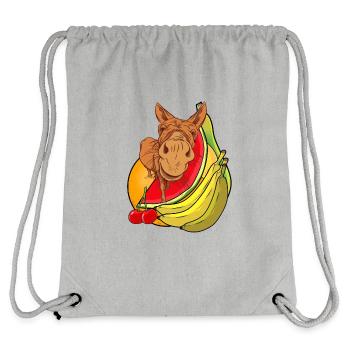 Donkey ungulates Mulie mule summer fruits fruit - Stanley/Stella Recycled Gym Bag - heather grey - Back