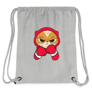 Cat Boxer Martial Athlète Sparring Sports de combat - Sac à cordon recyclé Stanley/Stella - gris chiné - Dos