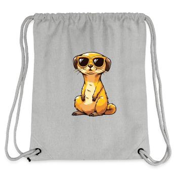 Erdmännchen Mit Sonnenbrille Meerkat - Stanley/Stella recycelter Gym Bag - Grau meliert - Hinten