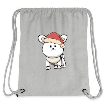 Xmas Katze Kitten Nikolaus Weihnachtsmann Miau - Stanley/Stella recycelter Gym Bag - Grau meliert - Hinten