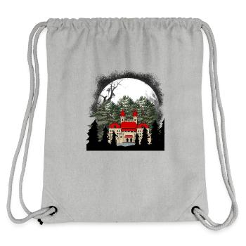 Märchen Schloss Mittelalter Burg Festung Dark - Stanley/Stella recycelter Gym Bag - Grau meliert - Hinten