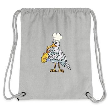 Maritim Möwe Fisch Koch Hunger kochen - Stanley/Stella recycelter Gym Bag - Grau meliert - Hinten