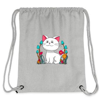 Cat, Cat, Child, Children, Pets, Tomcat, Nature - Stanley/Stella Recycled Gym Bag - heather grey - Back