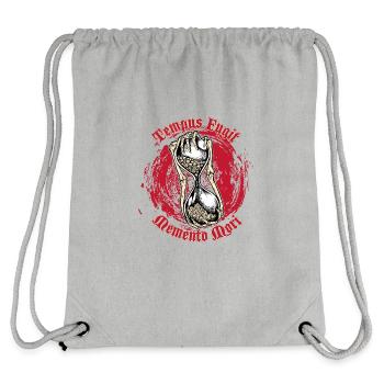 Sanduhr mit Schädeln - Tempus Fugit Memento Mori - Stanley/Stella recycelter Gym Bag - Grau meliert - Hinten