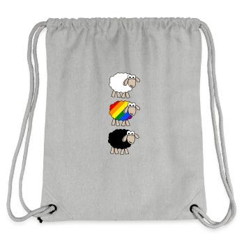 Regenbogen Schaf - Stanley/Stella recycelter Gym Bag - Grau meliert - Hinten