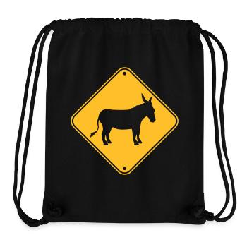 yellow note danger sign warning caution - Stanley/Stella Recycled Gym Bag - black - Front