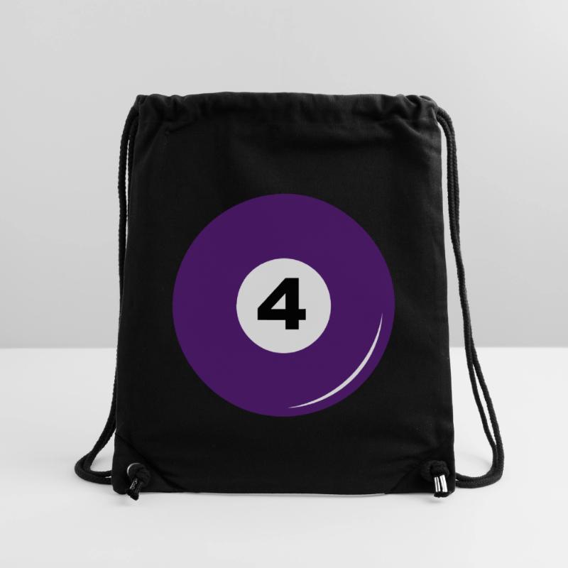 Numéro de boule de billard 4 Sac à cordon recyclé Stanley/Stella