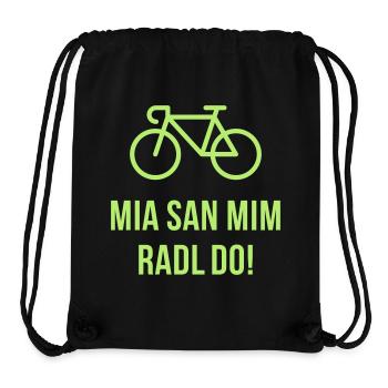Mia San Mim Radl Do! (Fahrrad & Rennrad Fahren) - Stanley/Stella recycelter Gym Bag - Schwarz - Vorne