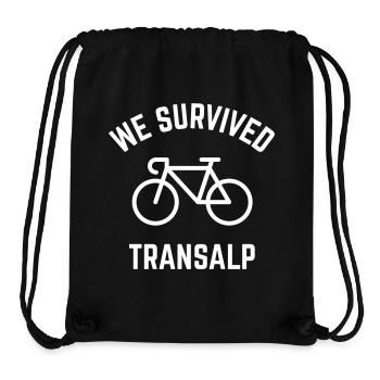 We Survived Transalp (Alps / Racing Bike) - Stanley/Stella Recycled Gym Bag - black - Front