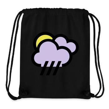 cloudy with chills icon weather icon - Stanley/Stella Recycled Gym Bag - black - Front