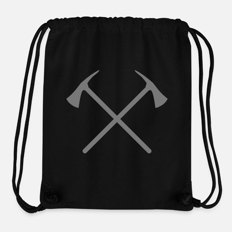 Fire brigade, axe crossed - Stanley/Stella Recycled Gym Bag - black