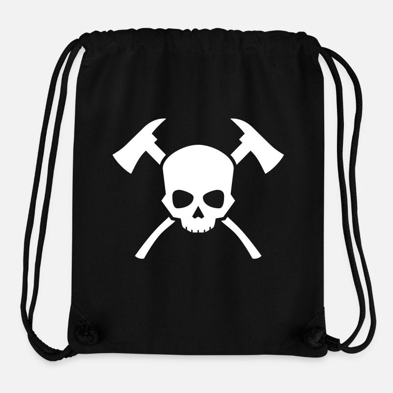 Skull Ax - Stanley/Stella Recycled Gym Bag - black