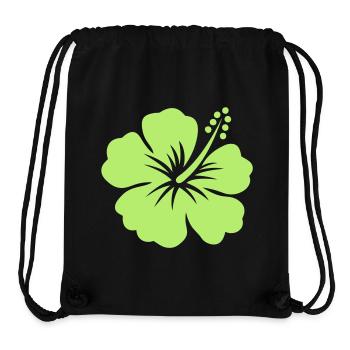 hibiscus tahiti - Sac à cordon recyclé Stanley/Stella - noir - Devant