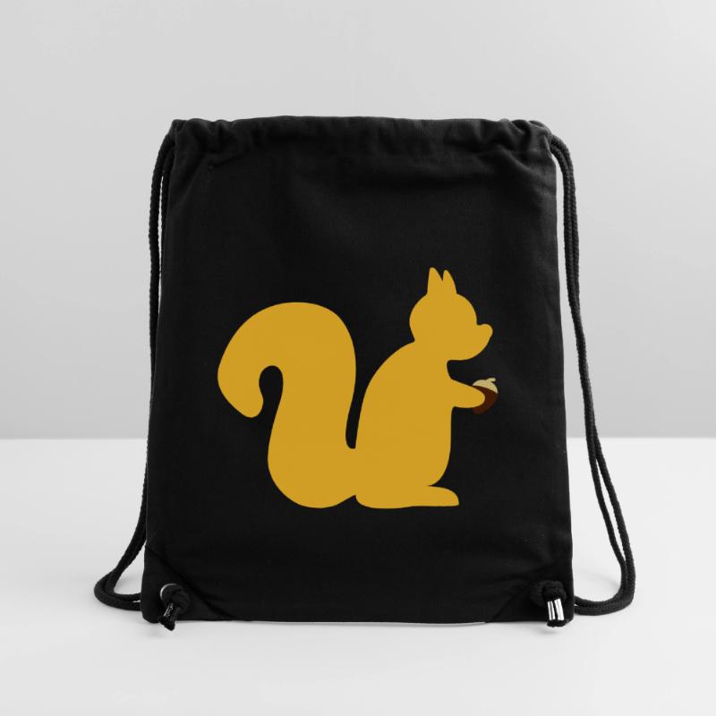 Eichhörnchen mit Nuss Stanley/Stella recycelter Gym Bag