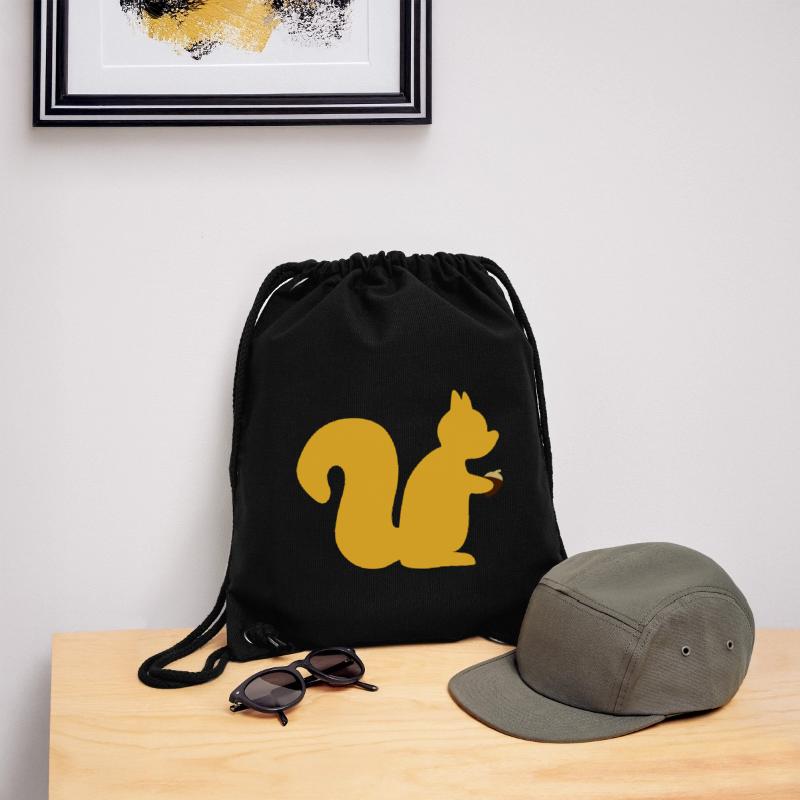 Eichhörnchen mit Nuss Stanley/Stella recycelter Gym Bag