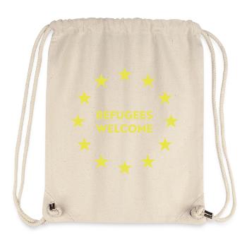 Refugees welcome in EU - Stanley/Stella Recycled Gym Bag - natural - Front