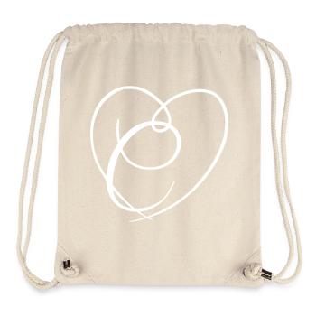 Letter C Calligraphy Heart - Stanley/Stella Recycled Gym Bag - natural - Front