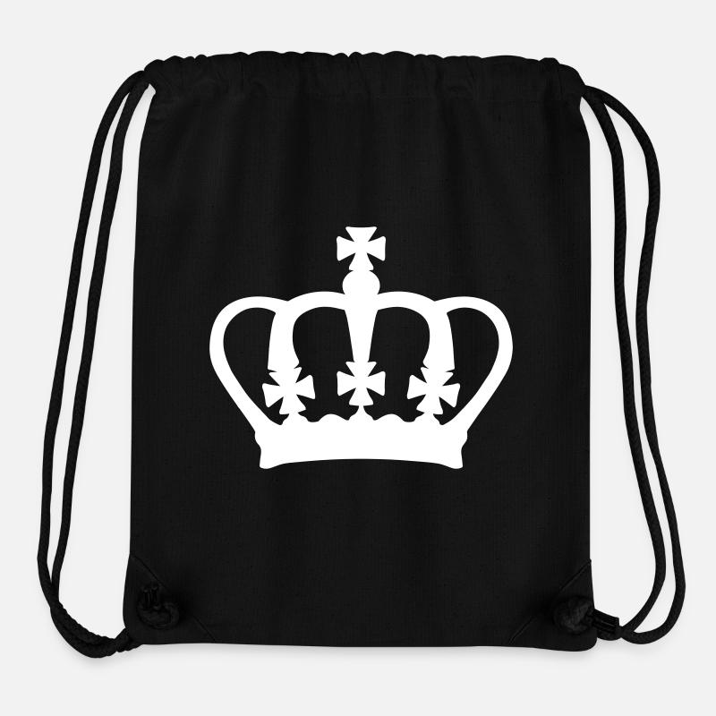 Couronne - Sac à cordon recyclé Stanley/Stella - noir