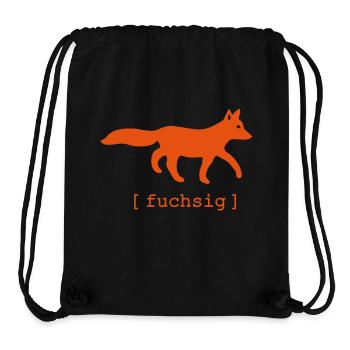 Fuchs fuchsig wild tier - Stanley/Stella recycelter Gym Bag - Schwarz - Vorne