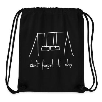 dont forget to play - Stanley/Stella Recycled Gym Bag - black - Front
