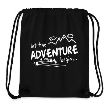 Let the Adventure begin - Stanley/Stella Recycled Gym Bag - black - Front