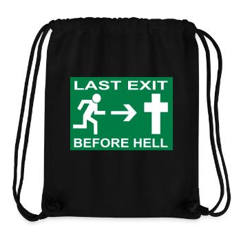 Last Exit... - Stanley/Stella recycelter Gym Bag - Schwarz - Vorne