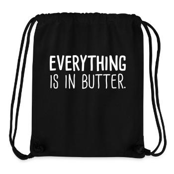 everything is in butter - Sac à cordon recyclé Stanley/Stella - noir - Devant