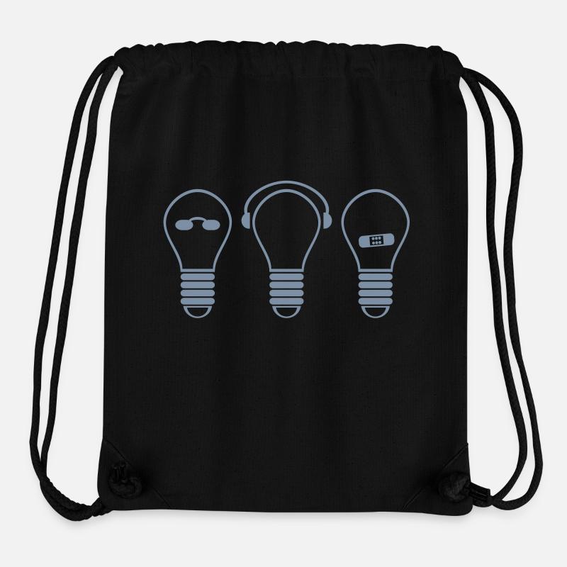 gluehbirne - Stanley/Stella recycelter Gym Bag - Schwarz
