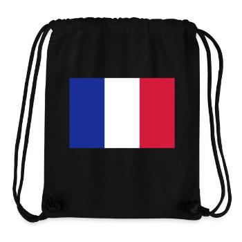 Drapeau national de la France - Sac à cordon recyclé Stanley/Stella - noir - Devant