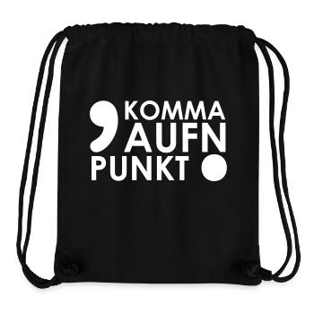Komma aufn Punkt - Stanley/Stella recycelter Gym Bag - Schwarz - Vorne