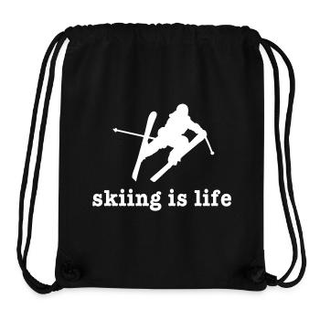 skiing is life ii - Stanley/Stella recycelter Gym Bag - Schwarz - Vorne