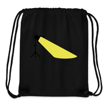 Projecteurs sur support avec cône de lumière bicolore - Sac à cordon recyclé Stanley/Stella - noir - Devant