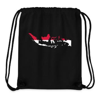 Indonesie - Sac à cordon recyclé Stanley/Stella - noir - Devant
