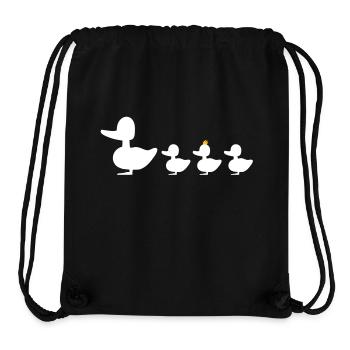 Entenfamilie mit Punk revoluzzer Ente Entchen - Stanley/Stella recycelter Gym Bag - Schwarz - Vorne