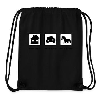 Mein Haus, mein Auto, mein Pferd - Stanley/Stella recycelter Gym Bag - Schwarz - Vorne