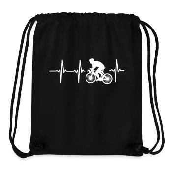 MEIN HERZ SCHLÄGT FÜR RADSPORT! - Stanley/Stella recycelter Gym Bag - Schwarz - Vorne
