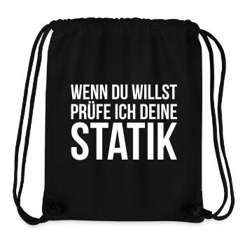 Wenn du willst prüfe ich deine Statik - Stanley/Stella recycelter Gym Bag - Schwarz - Vorne