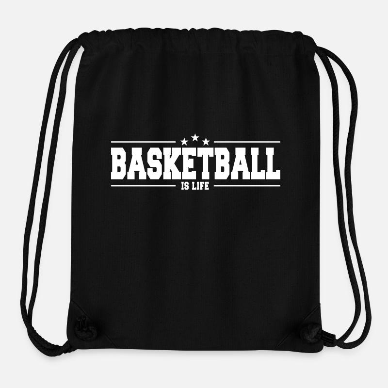 basketball is life 1 - Sac à cordon recyclé Stanley/Stella - noir