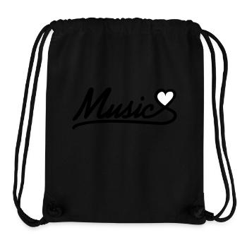 music love - Stanley/Stella recycelter Gym Bag - Schwarz - Vorne