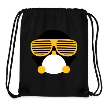 penguin with glasses - Stanley/Stella Recycled Gym Bag - black - Front
