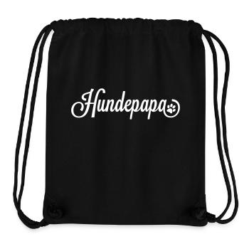 Hundepapa mit Pfote - Stanley/Stella recycelter Gym Bag - Schwarz - Vorne