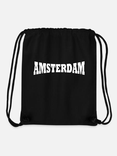 Amsterdam logo - Worek sportowy z recyklingu Stanley/Stella - czarny