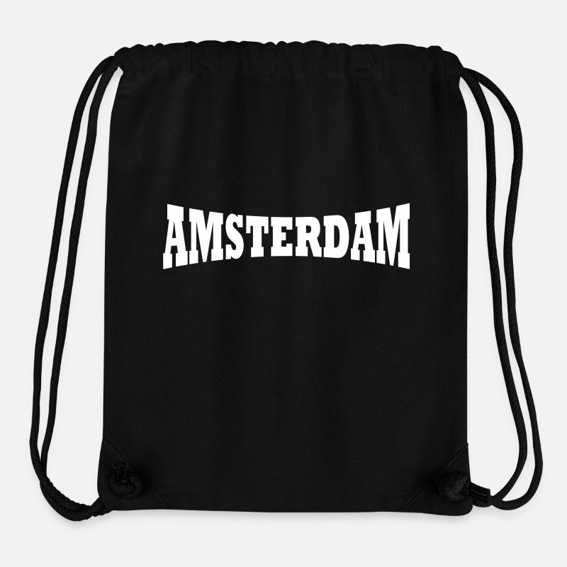 Amsterdam logo - Stanley/Stella Recycled Gym Bag - black