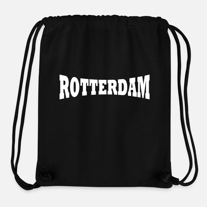 Rotterdam Schriftzug - Stanley/Stella recycelter Gym Bag - Schwarz
