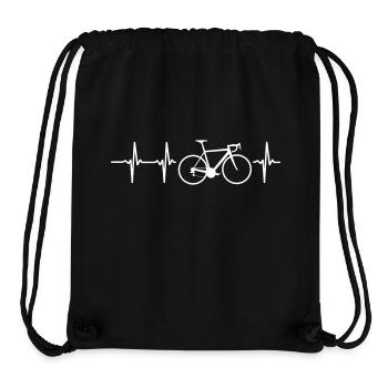 MEIN HERZ SCHLÄGT FÜR MEIN FAHRRAD! - Stanley/Stella recycelter Gym Bag - Schwarz - Vorne