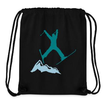 ski jump / ski jumper mountains - Stanley/Stella recycelter Gym Bag - Schwarz - Vorne