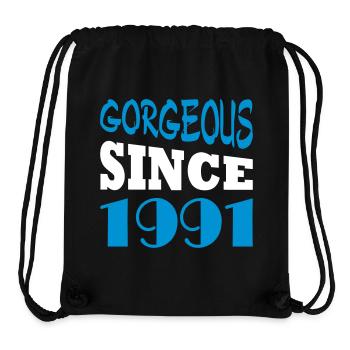 Gorgeous since 1991 - Stanley/Stella Recycled Gym Bag - black - Front