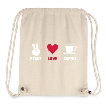 Peace Love Coffee - Stanley/Stella Recycled Gym Bag - natural - Front